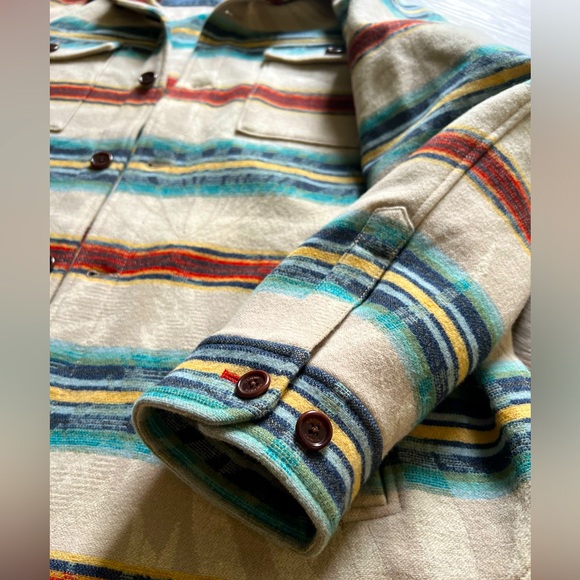 Tommy Bahama & Pendleton Island Serape Stipe Shirt Jacket Size XXL - Picture 10 of 13